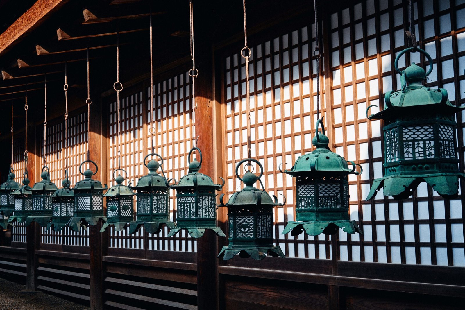 The Kasuga Grand Shrine under the sunlight during the daytime in Japan