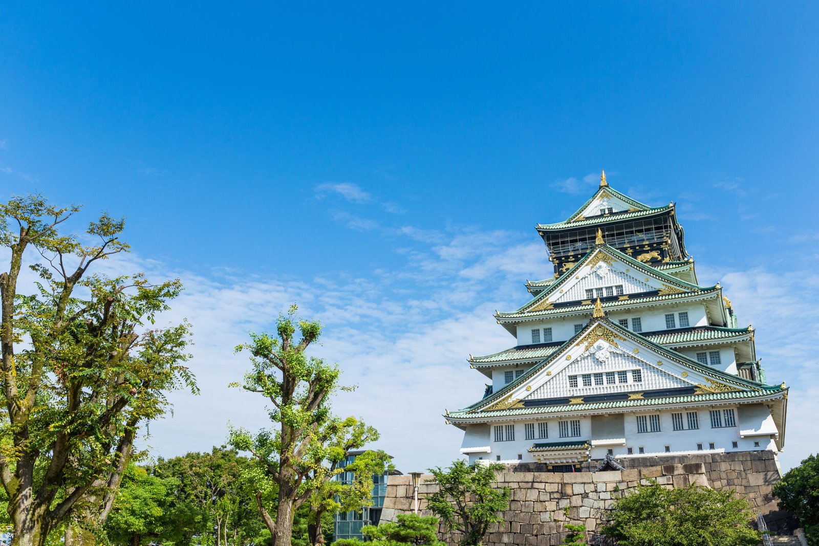 Osaka castle in Japan